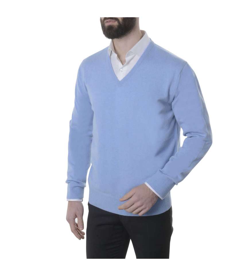Pull Col V Homme Coupe Ajustée - En Tricot Léger, Pour Un Style Décontracté Et Confortable